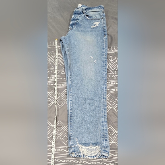 FRAME Le Original High Waisted Straight Leg Ripped Jeans Size 27 - Picture 3 of 9